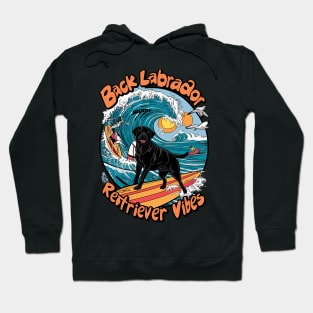 Wave Rider Black Labrador Retriever Pup Hoodie